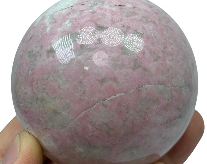 615g Polished Red Rhodochrosite Sphere - Rhodochrosite Crystal Ball