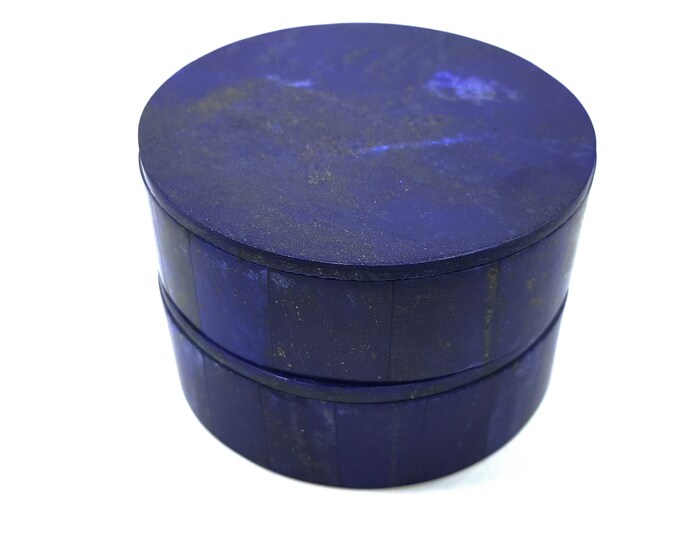 2 Pcs - Lapis Lazuli Round Box Set - Lapis Round Boxes Set - Lapis Lazuli, Lapis Lazuli Boxes - Lapis Lazuli Box - Lapis Box - Lapis