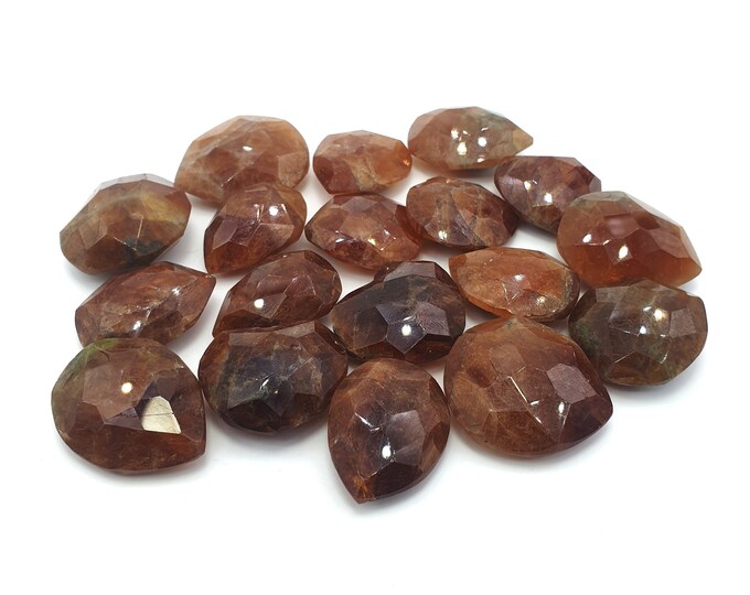 210 Grams Red Color Faceted Spessartine Garnet Pear Shape - Garnet Pear - Garnet Stone Pear - Spessartine Garnet Pear - Spessartine Garnet