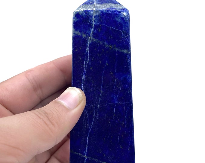 Beautiful Quality Blue Lapis Lazuli Tower,Obelisk 360 Grams