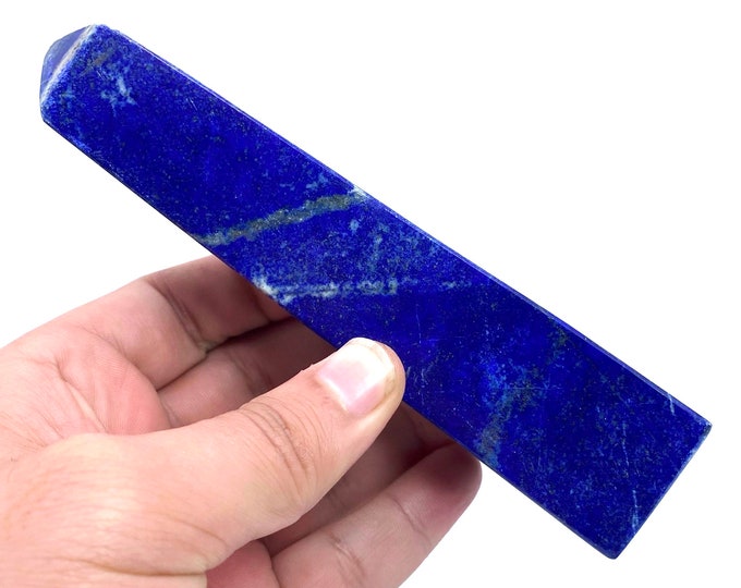 365 Grams Amazing Quality Blue Lapis Lazuli Tower,Obelisk