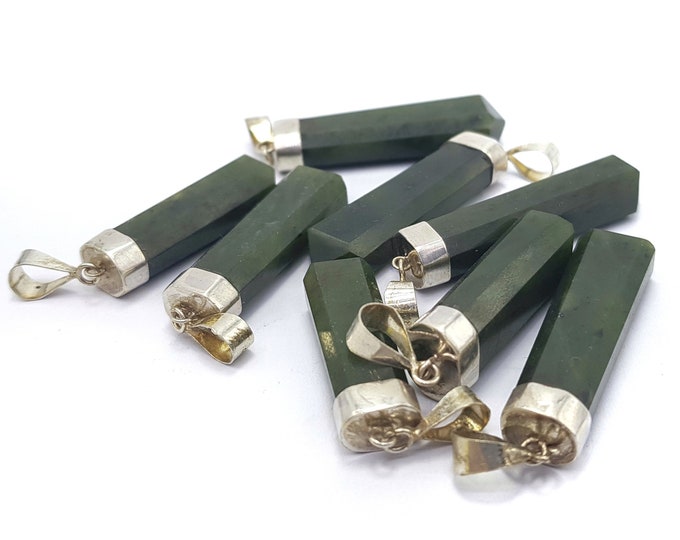 8 Pieces Best Quality Transparent Nephrite Jade Pendants, Nephrite Jade Pendants, Nephrite Jade Crystals, Nephrite Jade, Jade Pendants, 49g