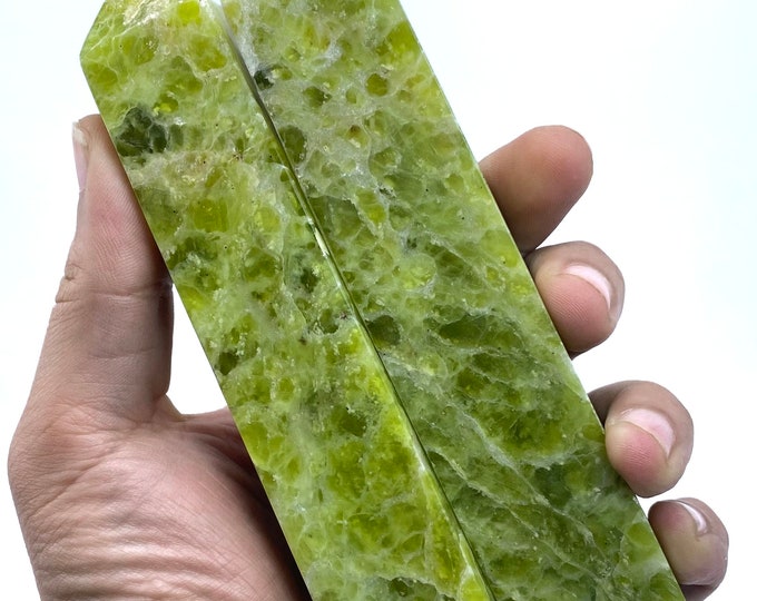 2Pcs Best Quality Green Jade Towers,Obelisks,Green Jade,Jade Crystals,Jade Obelisks,Jade Towers,Jade Stone,Tower,Obelisks Crystals 500 Grams