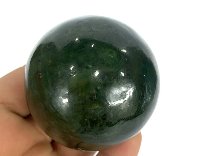 Best Quality Green Color Nephrite Jade Ball/Sphere - Nephrite Jade - Jade Ball - Nephrite Jade Ball/Sphere 380 Grams