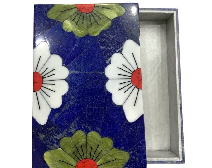 Amazing Quality Blue Color Lapis Lazuli Hand Craft Box - Lapis Stone - Hand Craft Box - Lapis Box - Lapis Hand Craft Box 2585 Grams