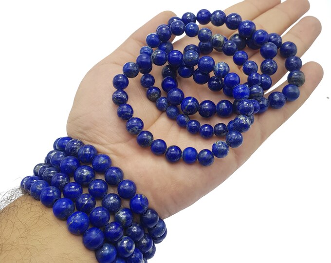 Lapis Lazuli Beads Bracelet - Lapis Lazuli - Lapis Bracelet - Lapis Blue Bracelet - Lapis Lazuli Bracelet - Blue Lapis Bracelet - Lapis