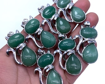 Beautiful Aventurine Pendants - Aventurine Cat Pendants - Aventurine Pendants - Green Aventurine Pendants - Aventurine Stone Pendants