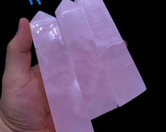 Polished Pink Mangano Calcite Tower: Afghanistan Obelisk