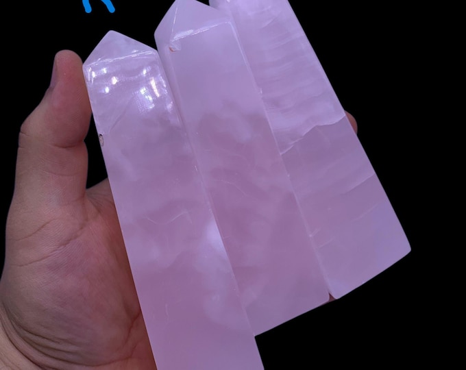 Great Quality Pink Color Mangano Calcite Tower - Pink Calcite Obelisk - Pink Calcite Stone - Pink Calcite