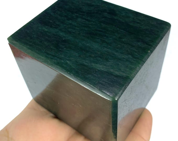 770g Best Quality Dark Green Nephrite Jade Cubeic, Nephrite Jade, Nephrite Cubic Piece, Jade Cubic, Green Nephrite, Green Nephrite Jade