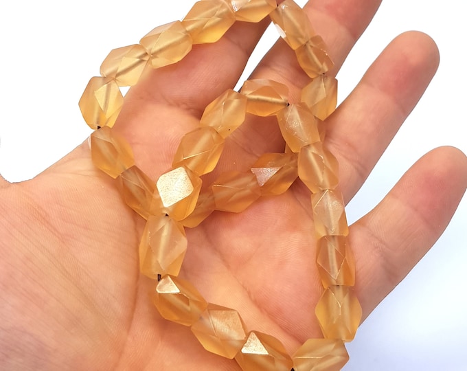 2 Pcs Best Quality Yellow Honey Calcite Beacelets - Calcite Stone - Calcite Crystals - Honey Calcite - Calcite Bracelets 55 Grams