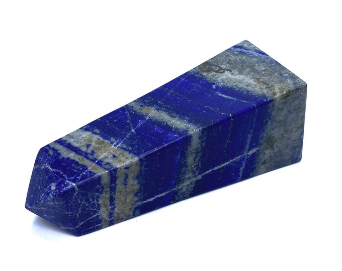 395 Grams Amazing Quality Blue Lapis Lazuli Tower - Obelisk