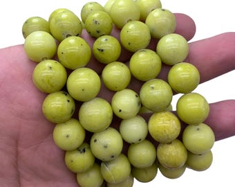 Yellow Color Serpentine Beads Bracelet - Serpentine Bracelets - Serpentine - Yellow Serpentine - Serpentine Bracelet - Bracelets - Bracelet