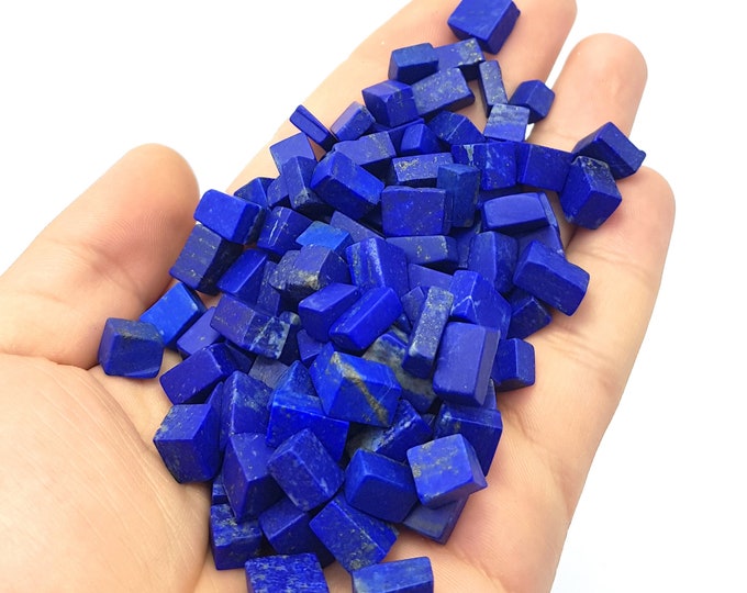 Top Quality Blue Color Lapis Lazuli Square - Cubes - Lapis Crystals - Lapis Cubes - Lapis Lazuli Square - LapisCrystal Cubes 125 Grams