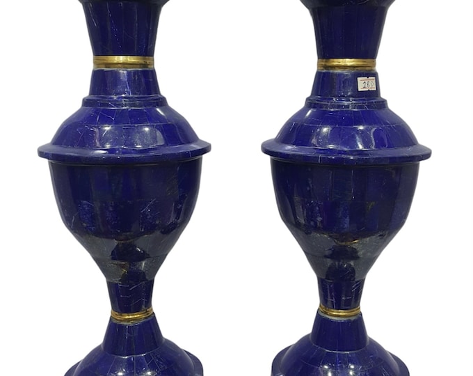 Lapis Lazuli Big Pair Vases 6.5Kg