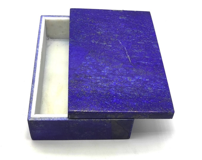 Stunning Lapis Lazuli Box - Lapis Lazuli Box - Blue Lapis Lazuli Box - Blue Lapis Box - Lapis Box - Lapis Jewelry Box - Lapis Decoration Box