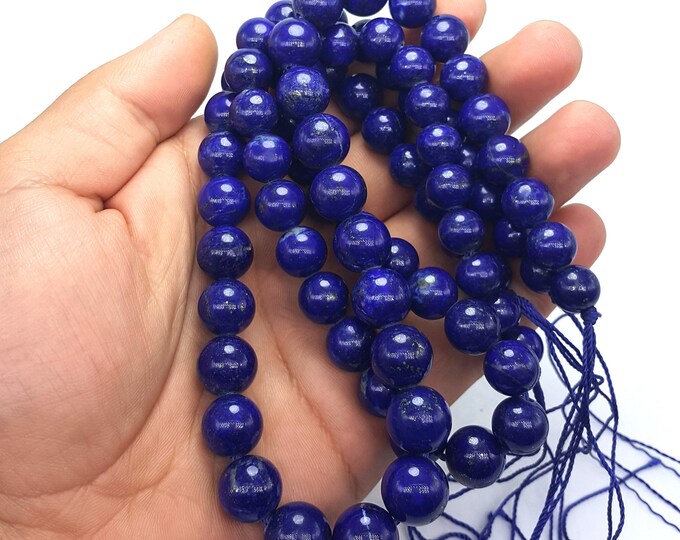 2 Pcs - Lapis Lazuli Beads Strands - Lapis Lazuli - Lapis Strand - Lapis Blue Strand - Lapis Lazuli Strands - Blue Lapis Strand - Lapis