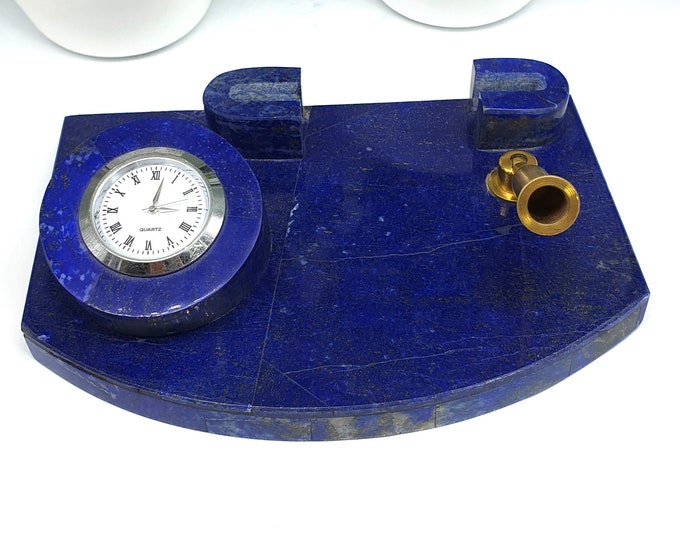 Lapis Lazuli Pen Holder - Lapis Lazuli Card Holder - Lapis  - Lapis Stone Pen Holder - Pen Holder - Lapis Lazuli,Lapis Stone,Healing Stone
