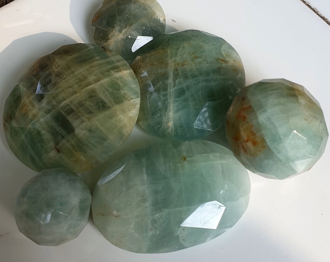 Beautiful Faceted Blue Aquamarine Palms - Balls From Afghanistan
