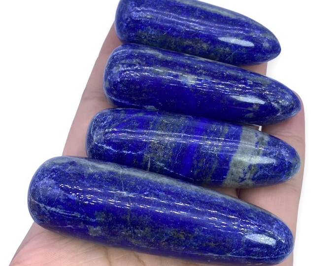 340 Grams Best Quality Lapis Lazuli Wands 4 Pcs