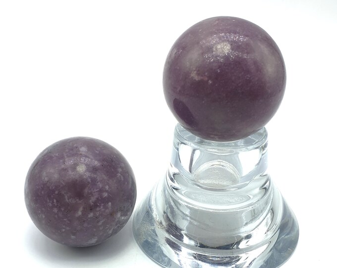 Lepidolite Crystal Spheres, Lepidolite Spheres 440 Grams