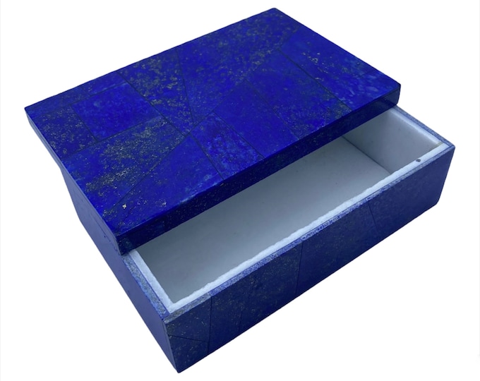 Beautiful Quality  Blue Lapis Lazuli  Rectangular Box 782 Grams