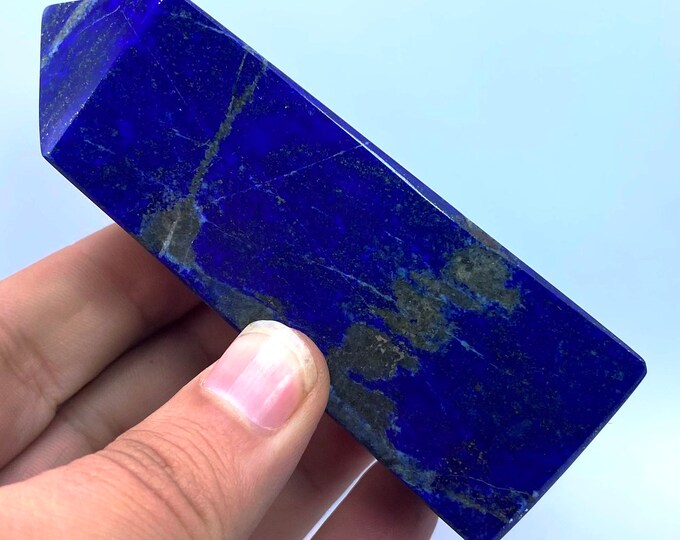 Amazing Quality Blue Lapis Lazuli Tower - Obelisk - Lapis Lazuli Tower - Crystal - Lapis Crystal  290 Grams