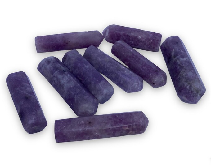 195 Grams Best Quality Lepidolite Tower Point Pendants Crystals