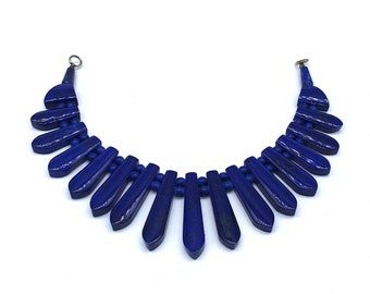 Lapis Lazuli Necklace: Polished Afghan Gemstone (46 Grams)