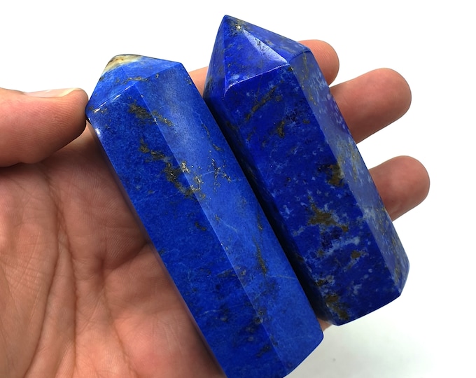 2 Pcs Beautiful Mine 4 Lapis Lazuli Towers 305 Grams