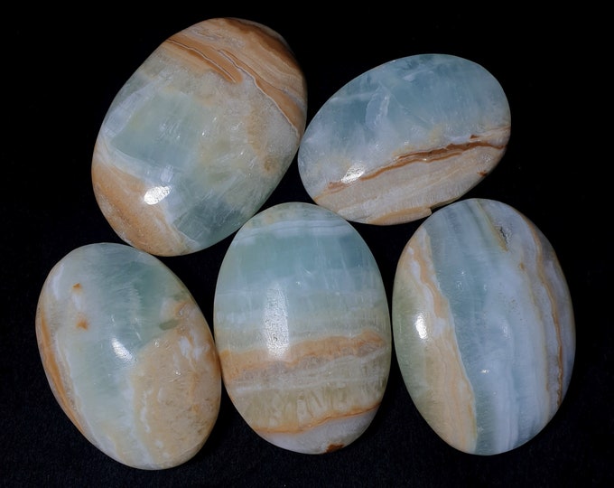 450 Grams Caribbean Calcite Stone - Caribbean Calcite Palms - Blue Calcite Palms - Healing Stones - Crystal Stones - Palm Crystals