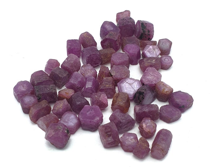 Best Quality Raw Pink Ruby Croundum Crystals 47 Grams