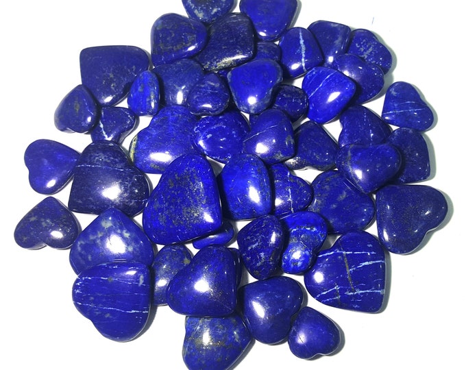 Beautiful Natural Genuine Stunning Top Quality Lapis Lazuli Hearts 800 Grams