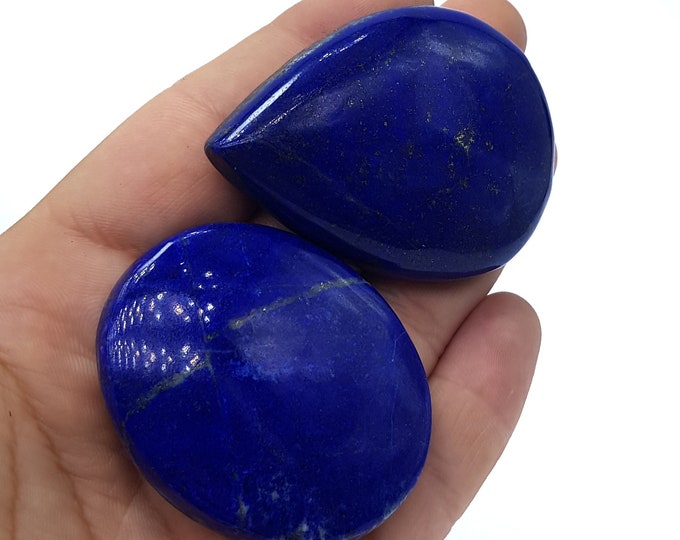 105 Grams Lapis Lazuli Palm - Pear - Lapis Palm - Lapis Jewellery Pear - Lapis Lazuli Stone - Lapis Stone 2 Pcs