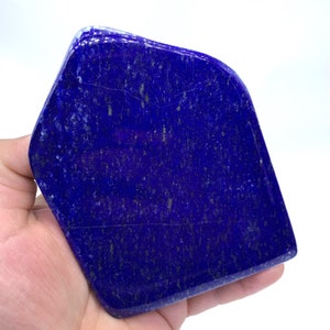Lapislazzuli lucidato a forma libera: pietra di cristallo blu (490 grammi)