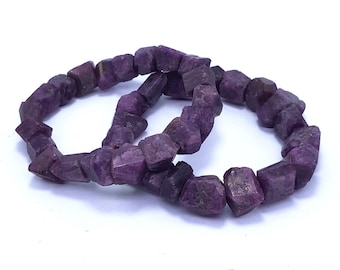 2 Pcs Best Quality Faceted purple Colour Corundum Bracelets,Corundum Stone,Corundum Bracelets,Corundum Crystals,Purple Corundum Faceted