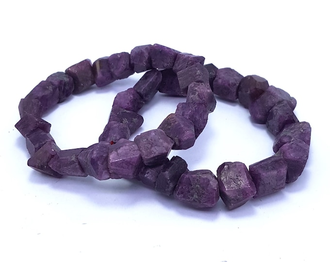 2 Pcs Best Quality Faceted purple Colour Corundum Bracelets,Corundum Stone,Corundum Bracelets,Corundum Crystals,Purple Corundum Faceted