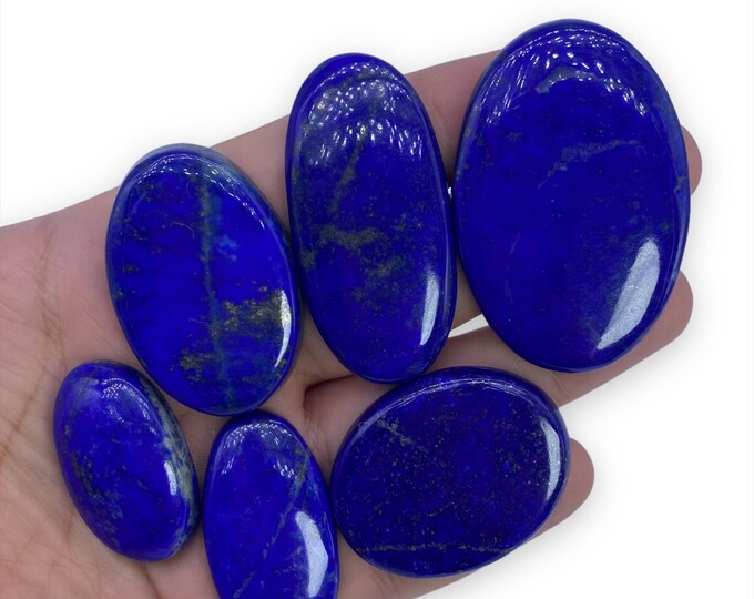 Beautiful Quality Lapis Lazuli Blue Clour Cabochons 112 Grams