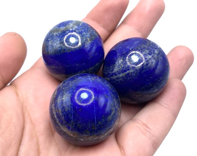 3 Pcs - Lapis Lazuli - Lapis Lazuli Spheres - Lapis Spheres - Lapis Sphere - Lapis - Lapis Stone - Lapis Spheres - Lapis Ball - Lapis Lazuli