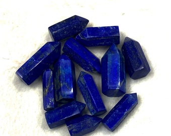 Lapis Lazuli Crystal Towers: Polished Blue Gemstones (13 Pcs, 190 Grams)