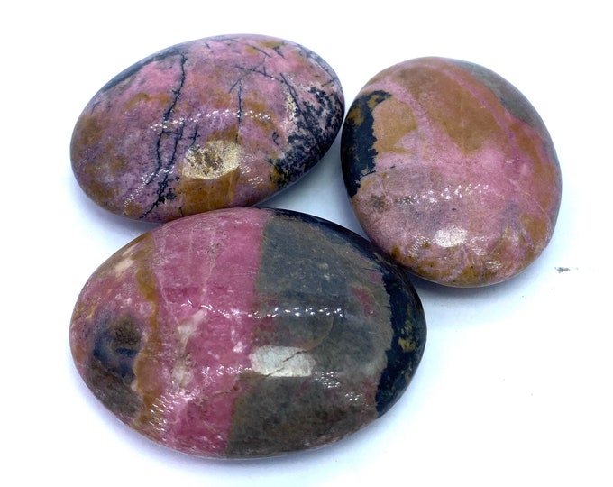 340 Grams Beautiful Rhodonite Palms, Rhodonite Palm Stone, Rhodonite Stone, Rhodonite Stone Palm, Rhodonite Crystal