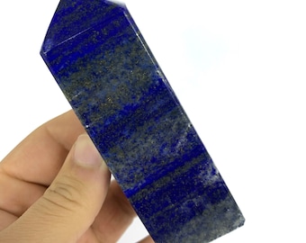 Lapis Lazuli Tower Obelisk: Polished Blue Crystal (373g)