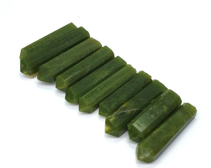 Green Jade Crystals 10 pcs