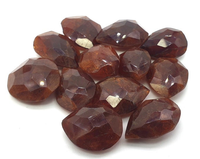 100 Grams Red Color Faceted Spessartine Garnet Pear Shape - Garnet Pear - Garnet Stone Pear - Spessartine Garnet Pear - Spessartine Garnet