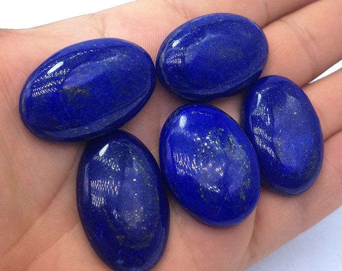 5 Pcs Top Quality Lapis Lazuli Cabochons - Lapis Cabochons - Lapis Jewellery Cabochons - Lapis Lazuli Stone - Lapis Crystals 70 Grams