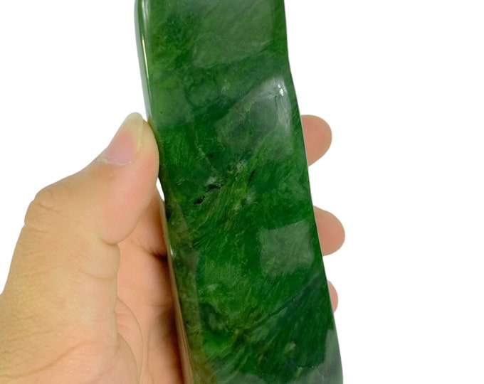 420g Great Quality Green Color Nephrite Jade Free Form -  Nephrite Jade Free Form -  Jade Free Form -  Green Jade Free Form -  Nephrite Jade