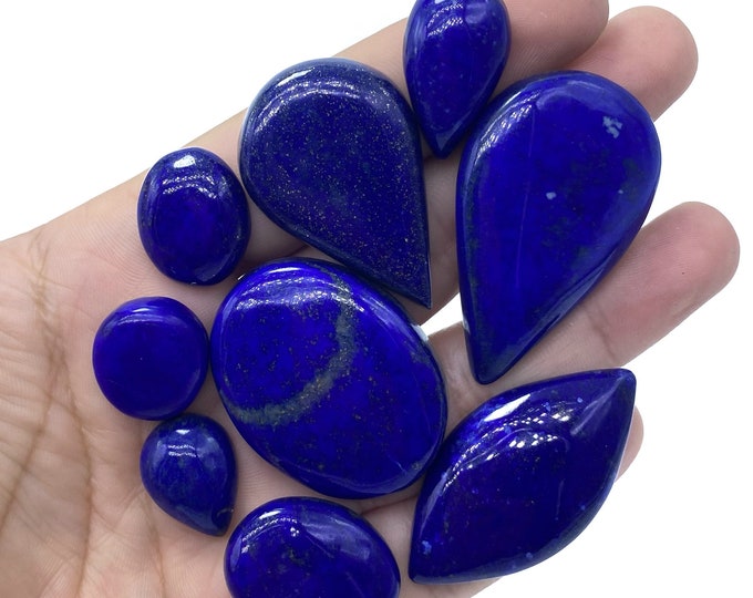 Amazing Quality Lapis Lazuli Cabochons Blue Clour 94 Grams