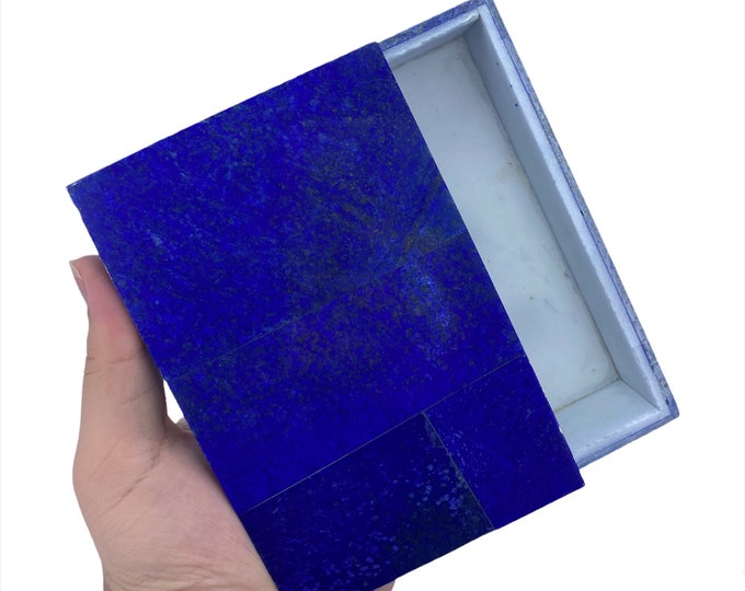 802g - Lapis Lazuli Box - Lapis Lazuli Box - Blue Lapis Lazuli Box - Blue Lapis Box - Lapis Box - Lapis Jewelry Box - Lapis Decoration Box