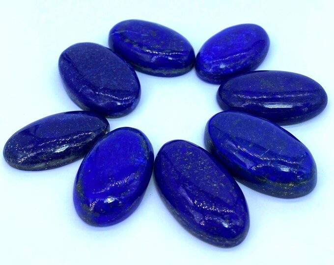 130 Grams Blue Lapis Lazuli Beautiful Quality Oval Cabochons