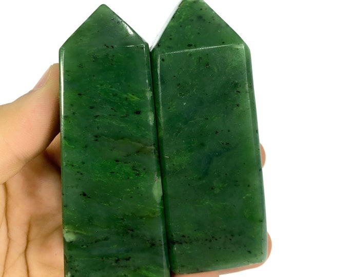 Great Quality Nephrite Jade Tower, Nephrite Jade, Nephrite Jade Obelisk, Nephrite Jade Stone, Jade Obelisk, Jade Tower, Green Nephrite Jade